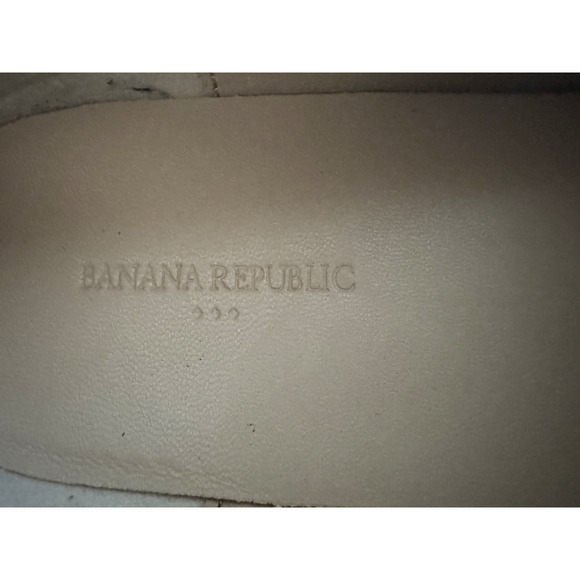 Banana Republic Vee-Strap Lugg Loafers 10-10.5 W Black Leather Chunky Lug Sole - Picture 13 of 14